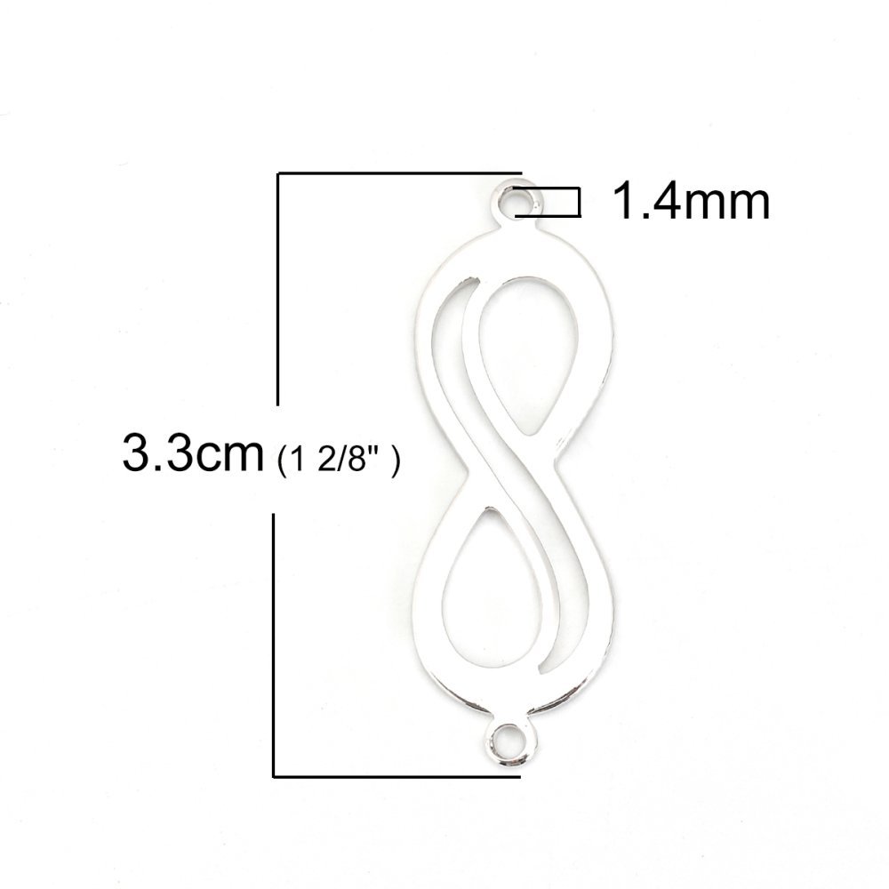 Connector "Infinity" symbool 18k platina koper