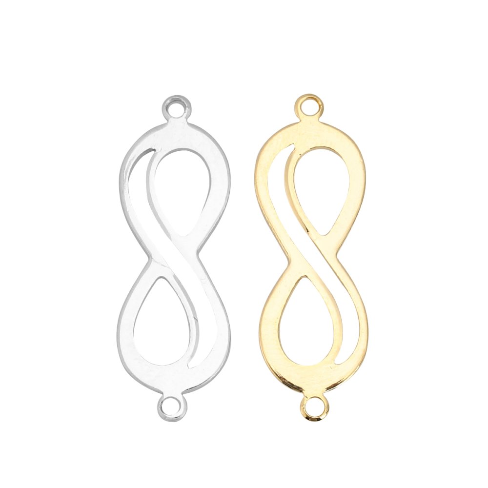 Connector "Infinity" symbool 18k platina koper