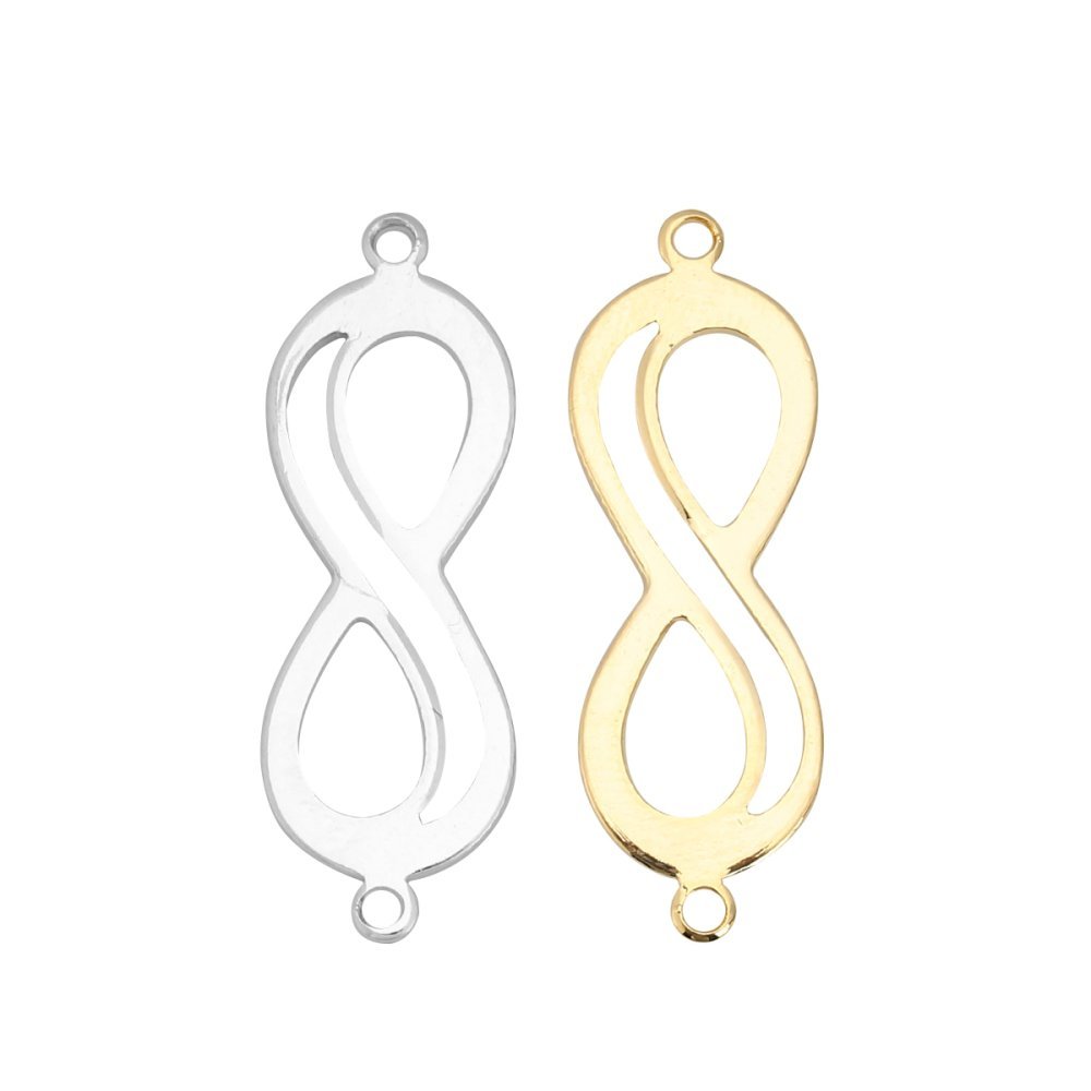 Connector "Infinity" symbool 18k platina koper