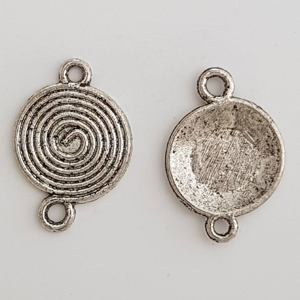 Ronde spiraalverbinding N°01 Zilver