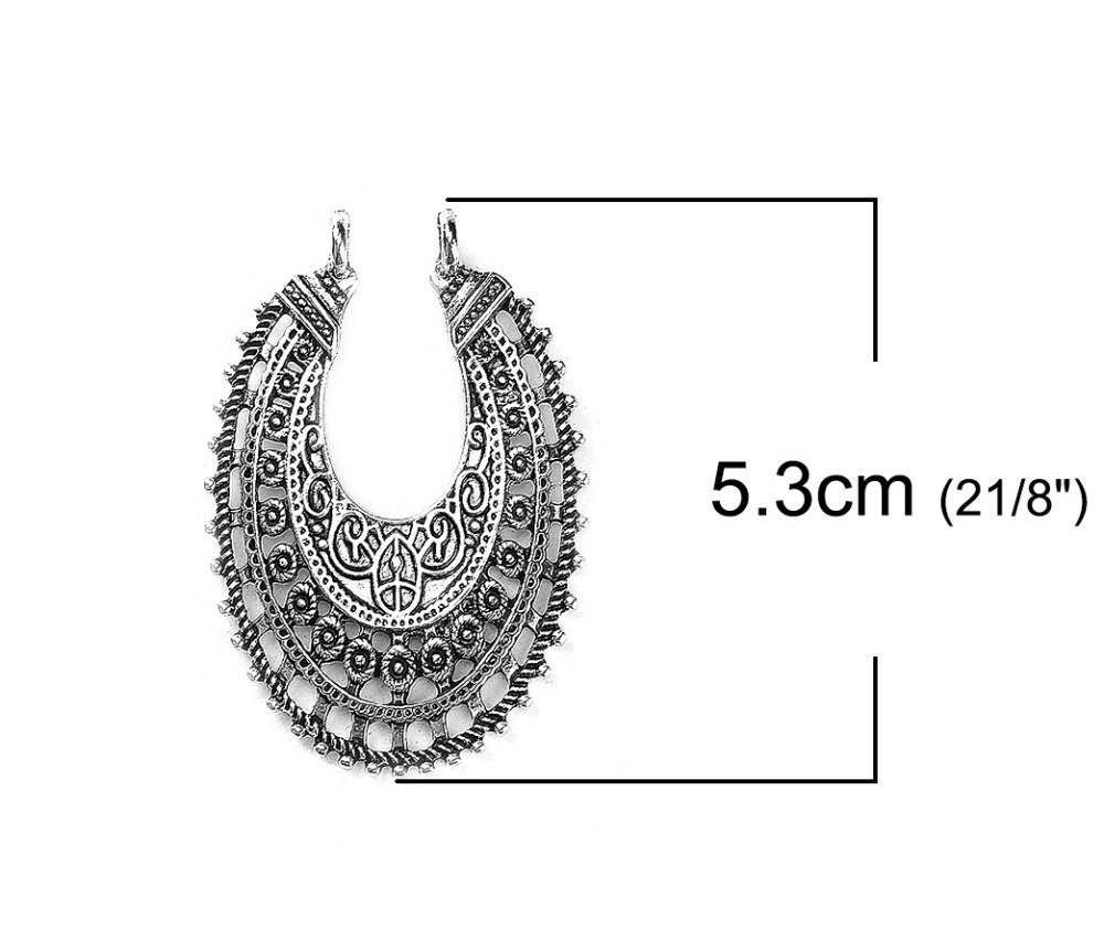 Connectoren N°01 Ovaal Zilver Holle Bloemen