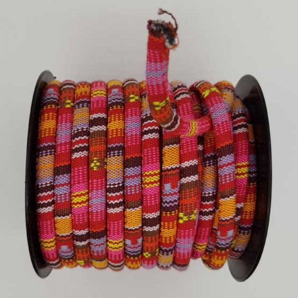 Rond spaghettikoord N&deg;01 Roze x 1 meter