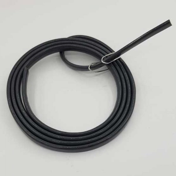 Cordon vernis plat 06 mm gris fonc&eacute; x 1 m&egrave;tre