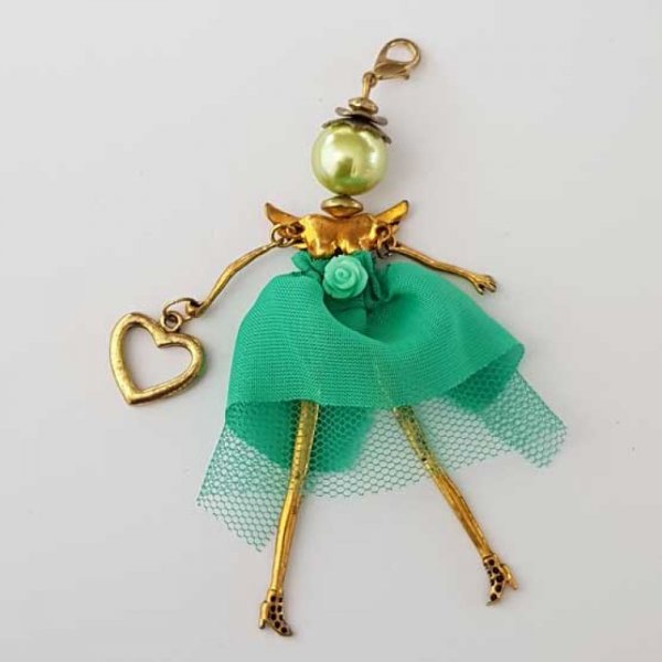 Corps de poup&eacute;e en m&eacute;tal 11 cm N&deg;02 avec fleur