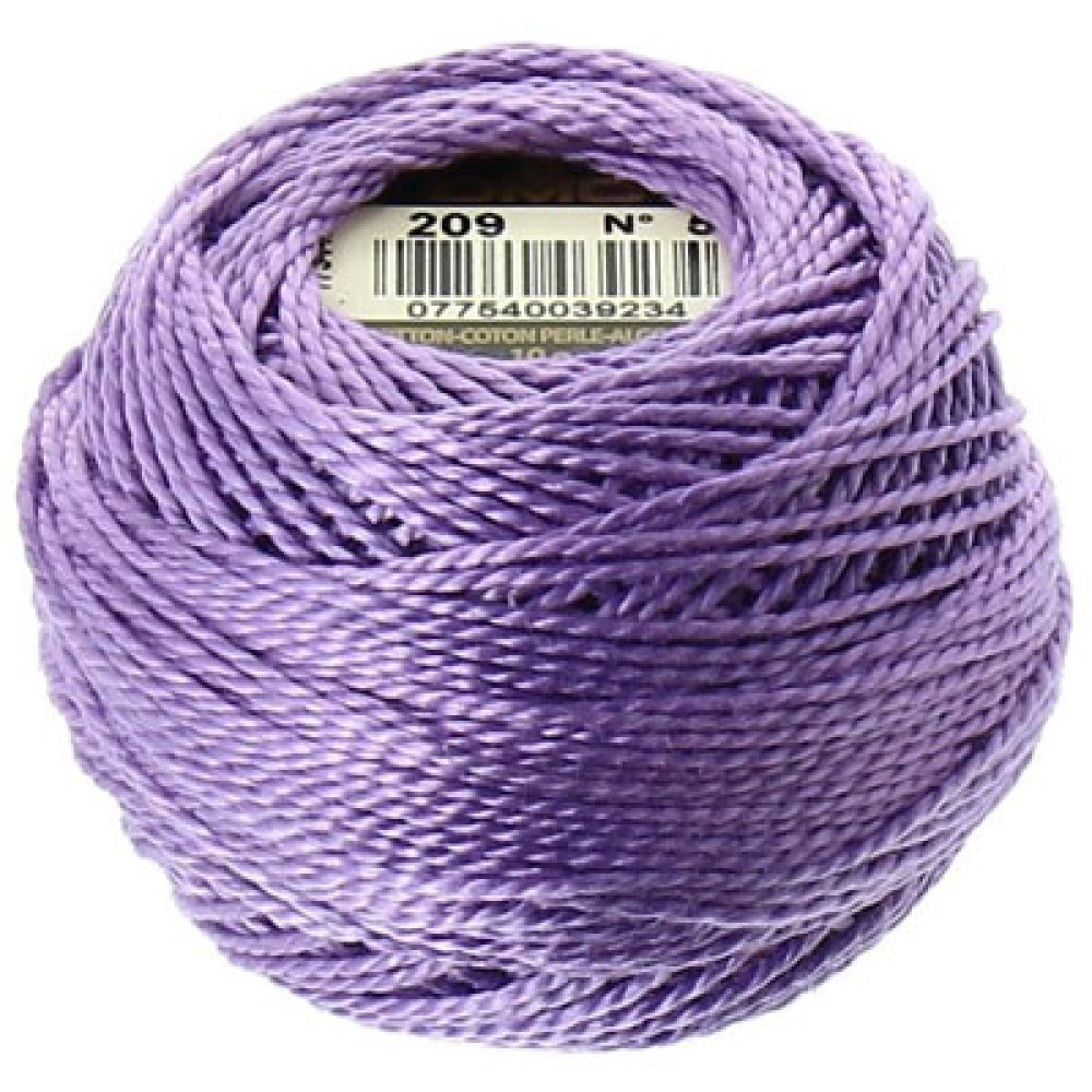 Borduurkralen, lila, op een klosje, DMC nr. 5 - 10 g