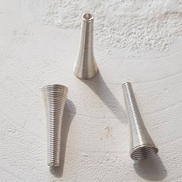 Spiraalvormige kegelbeker N&deg;01 X 2 Stuks Zilver.