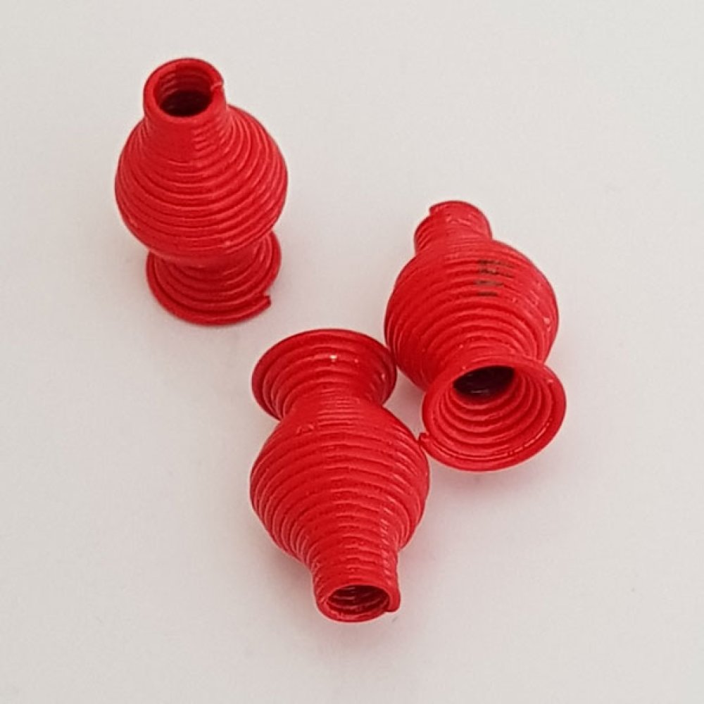 Spiraalvormige kegelbeker N°10 Rood.