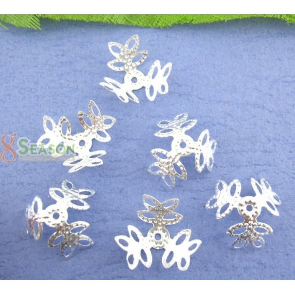 Watermerk Zilveren Bloem Alloy Schaal x 300