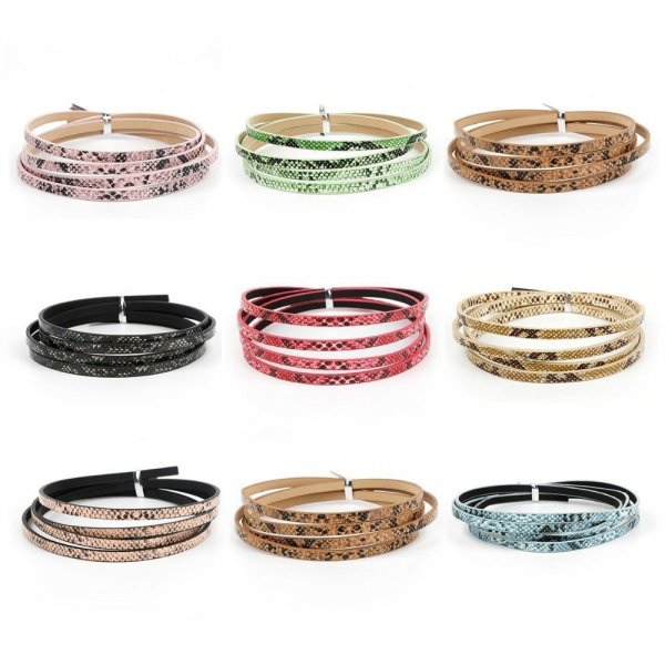 Leer 05 mm Groen slangenhuid ontwerp 1 meter