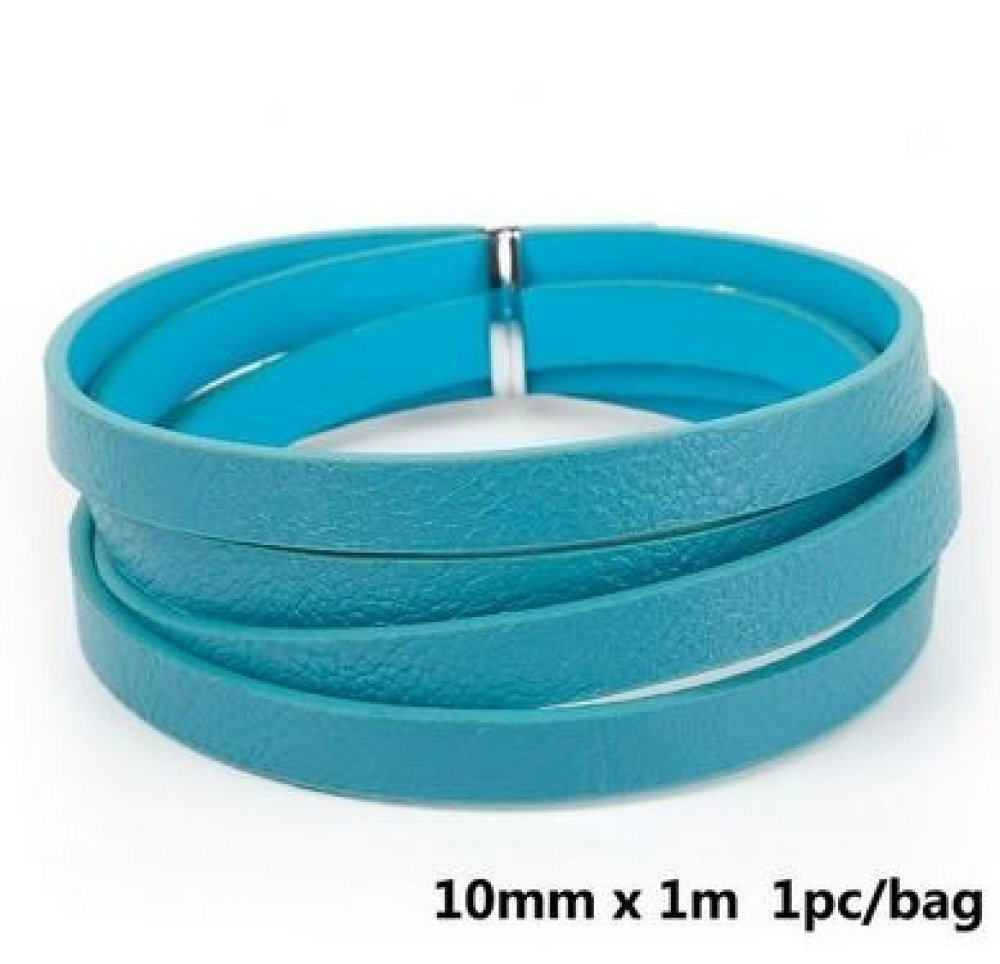 Leer 10 mm Pauwblauw 1 meter