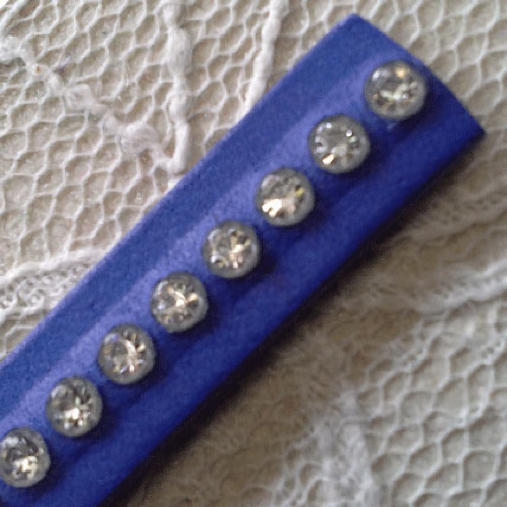 Leer B-Kobalt 10 mm Swarovski Strass per 20 cm