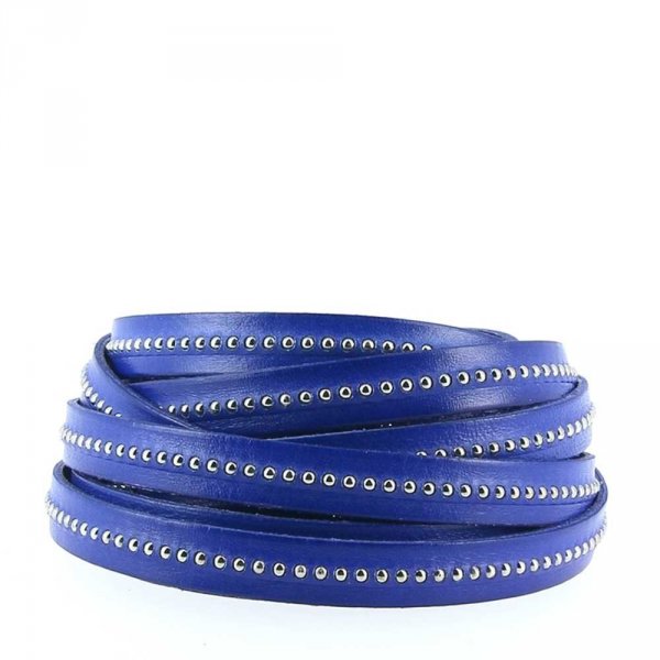 Lederen Kobaltbal 10 mm met nikkelvrije kogelketting per 20 cm