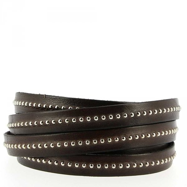 Leren T-Moro bal 10 mm met nikkelvrije kogelketting per 20 cm