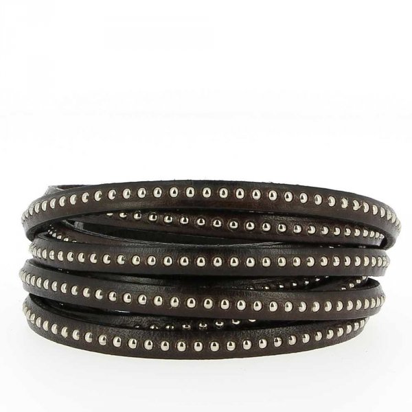 Lederen kogel Testa Moro 06 mm met nikkelvrije kogelketting per 20 cm