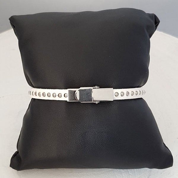 Lederen kogel Violet 06 mm met nikkelvrije kogelketting per 20 cm