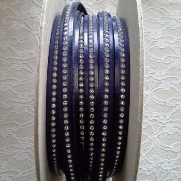 Donker kobaltleer 10 mm Swarovski Strass per 20 cm