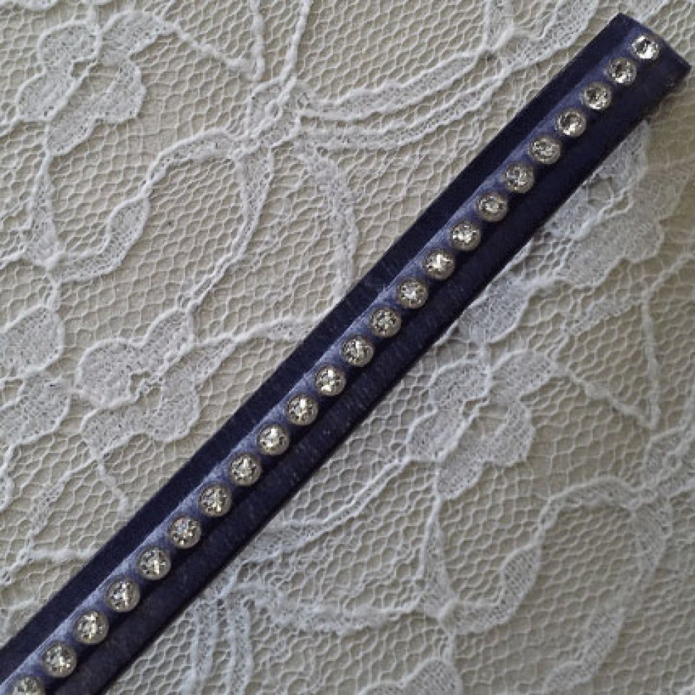 Donker kobaltleer 10 mm Swarovski Strass per 20 cm