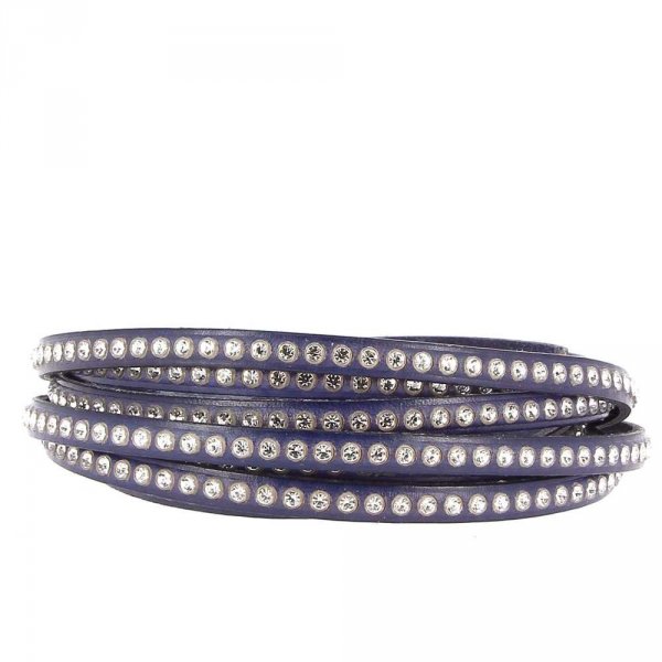 Donker kobaltleer 06 mm Swarovski Strass per 20 cm