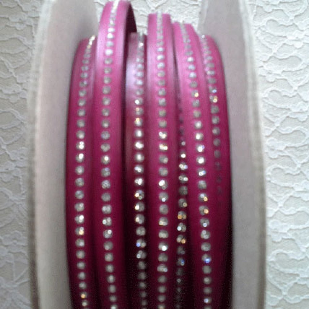 Leer DD-Fuxia 10 mm Swarovski Strass per 20 cm