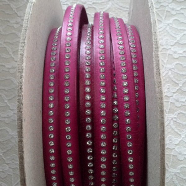Leer DD-Fuxia 10 mm Swarovski Strass per 20 cm