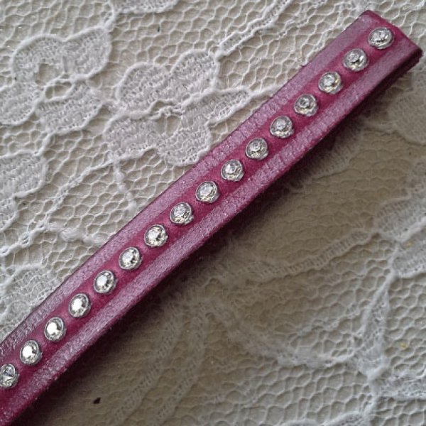 Leer DD-Fuxia 10 mm Swarovski Strass per 20 cm