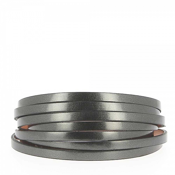 Lederen spiegel antraciet 05 mm bij 20 cm