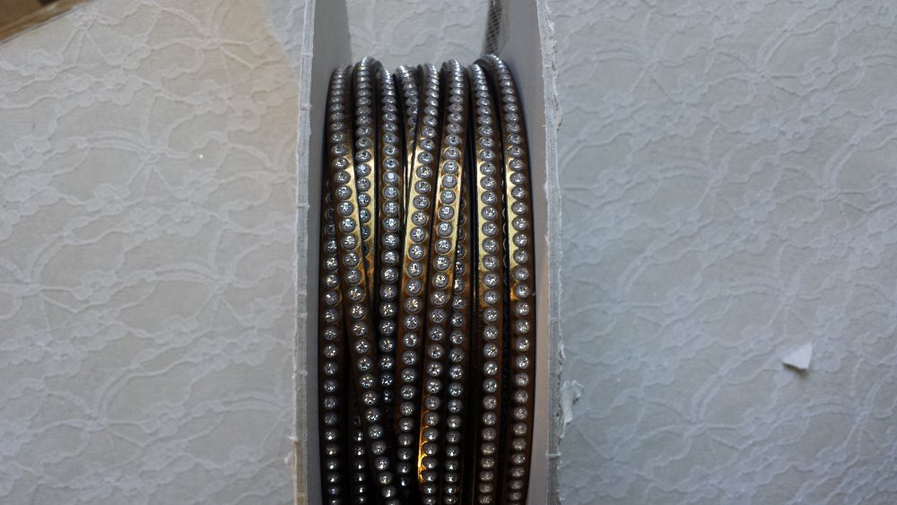 Leer Brons Spiegel 06 mm Swarovski Strass per 20 cm