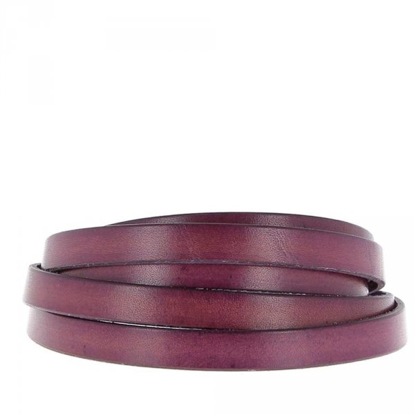 Plat leer Plum 10 mm bij 20 cm Glad