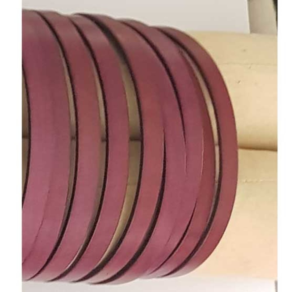 Plat leer Plum 10 mm bij 20 cm Glad