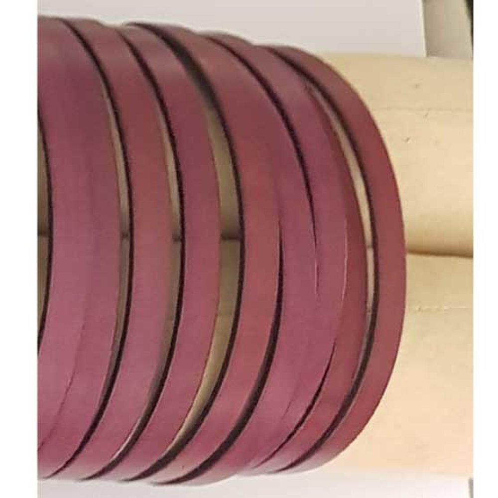 Plat leer Plum 10 mm bij 20 cm Glad