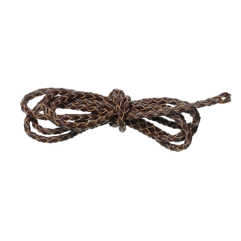 Rond gevlochten leer Koffie 03 mm x 2 meter