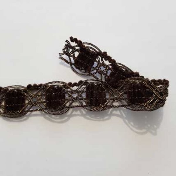 Dentelle Galon N&deg;02 Marron 20 mm