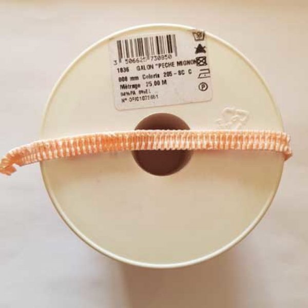 Elastique fantaisie fronc&eacute; 08 mm N&deg;01