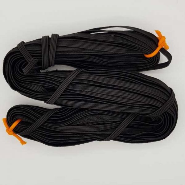 Vlakmasker elastiek 5 mm zwart n&deg;03 x 16 meter