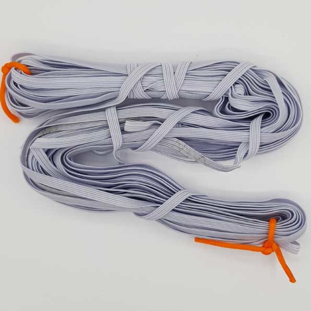 Vlakmasker elastiek 5 mm wit N°03 x 14,50 meter