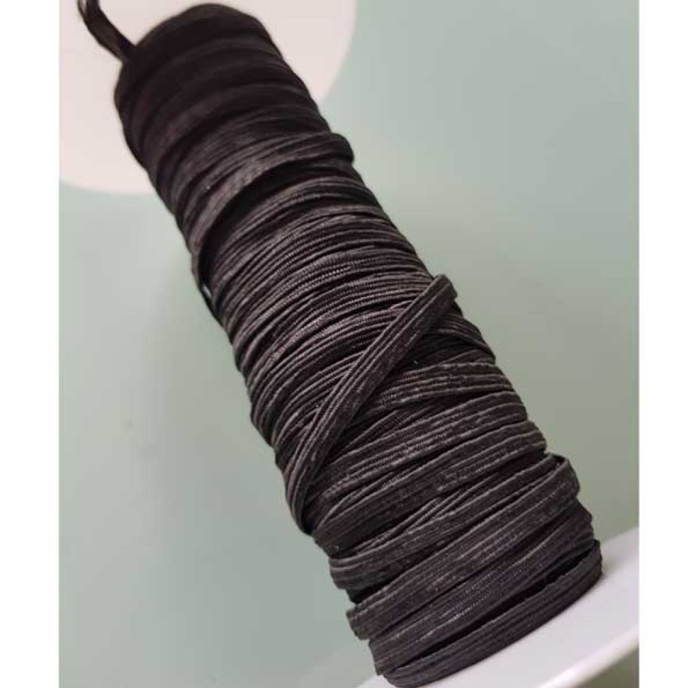 Vlakmasker elastiek 5 mm zwart n°03 per meter