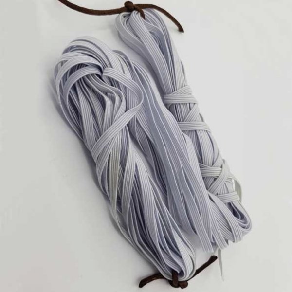 Vlakmasker elastiek 5 mm wit N&deg;03 x 12 meter - 02