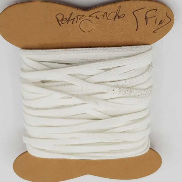 Vlakmasker elastiek 3 mm wit x 8 meter