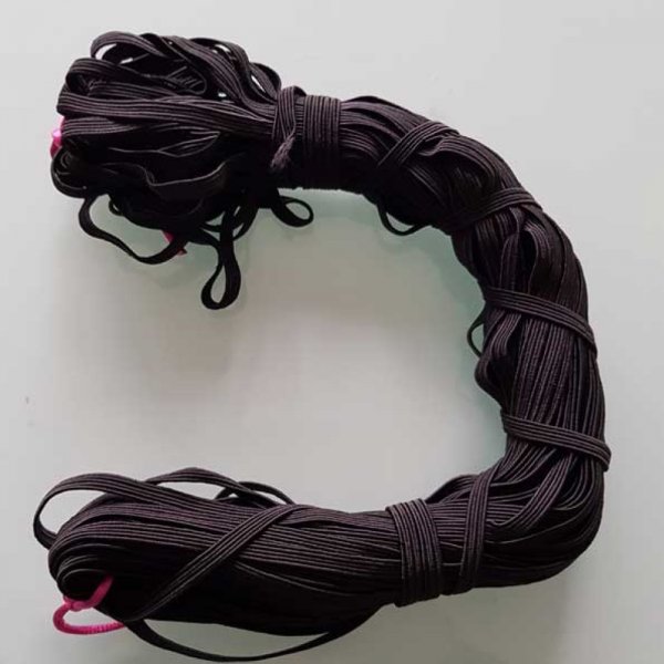 Vlakmasker elastiek 5 mm zwart n&deg;03 x 25 meter