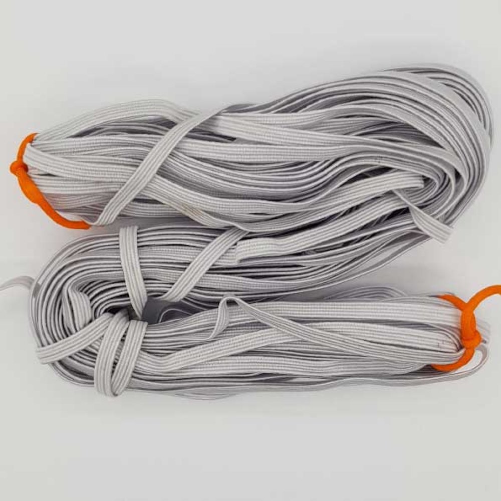 Vlakmasker elastiek 5 mm wit N°03 x 18,5 meter