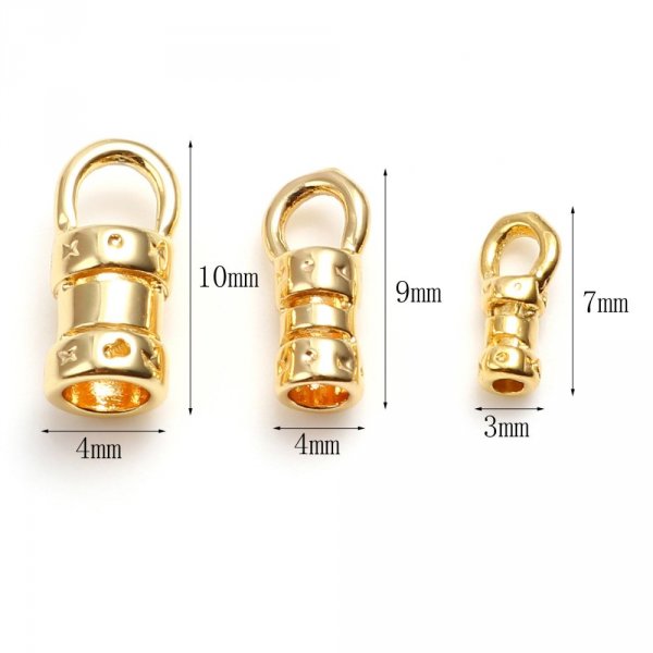 Embout Pour Cordon 7 x 3 mm Plaqu&eacute; Or 18K