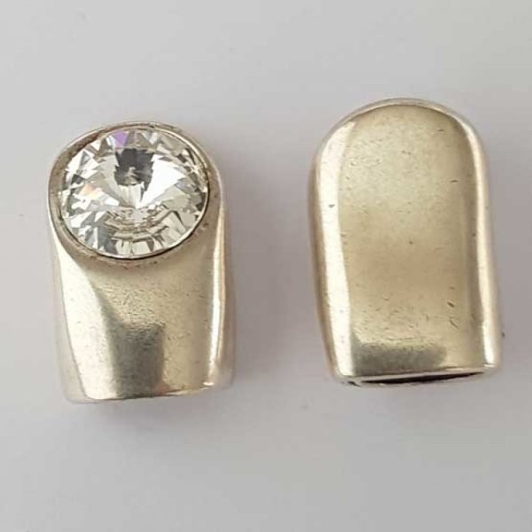 Embout de finition N&deg;01 pour cuir 10 mm demi rond creux