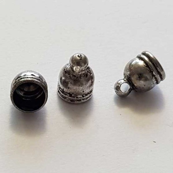 Embout &agrave; coller N&deg;28 Argent 9 x 6 mm