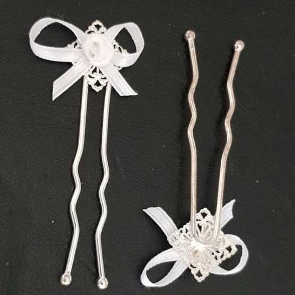 Epingle &agrave; cheveux Blanc mariage N&deg;05