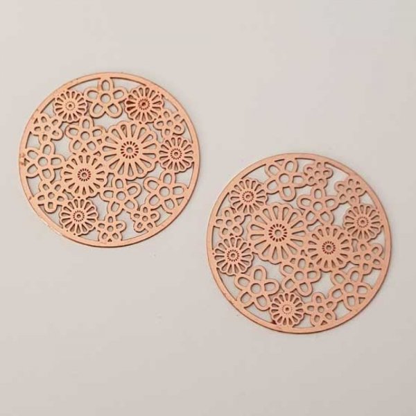 Estampe N&deg;09 Rond 32 mm Cuivre