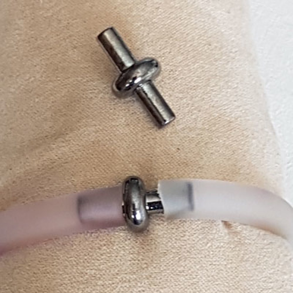 Metalen pistoolsluiting voor hol Pvc-koord 6,5 mm