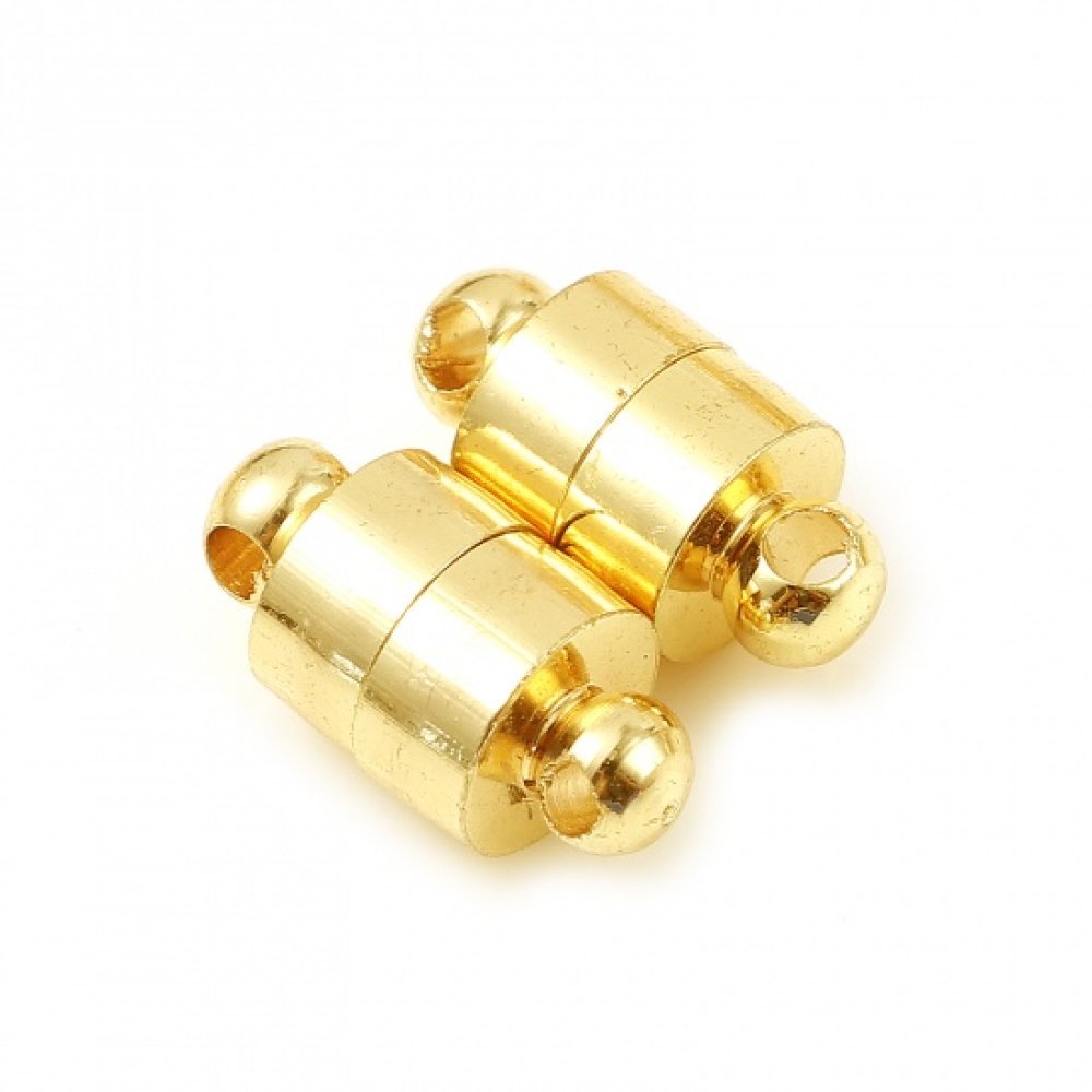 Magneetsluiting Kolom 12 x 6 mm 18K echt goud verguld