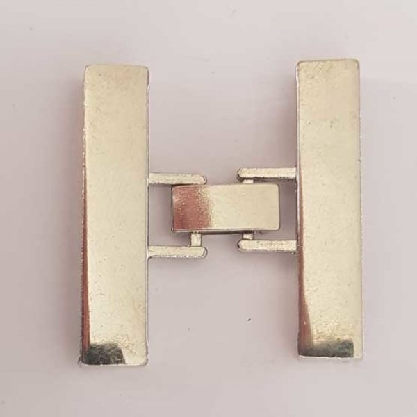 Fermoir Manchette Rectangle Argent&eacute; 35 x 4 mm