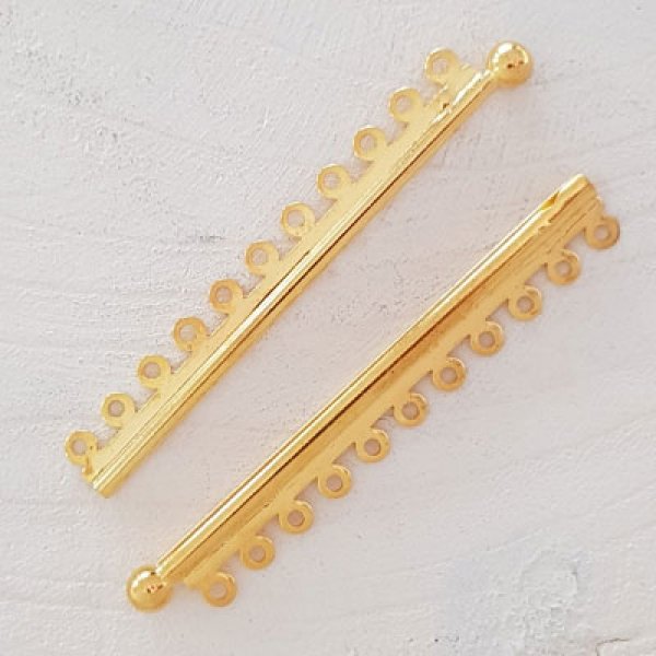 Gouden meerrijige sluiting.