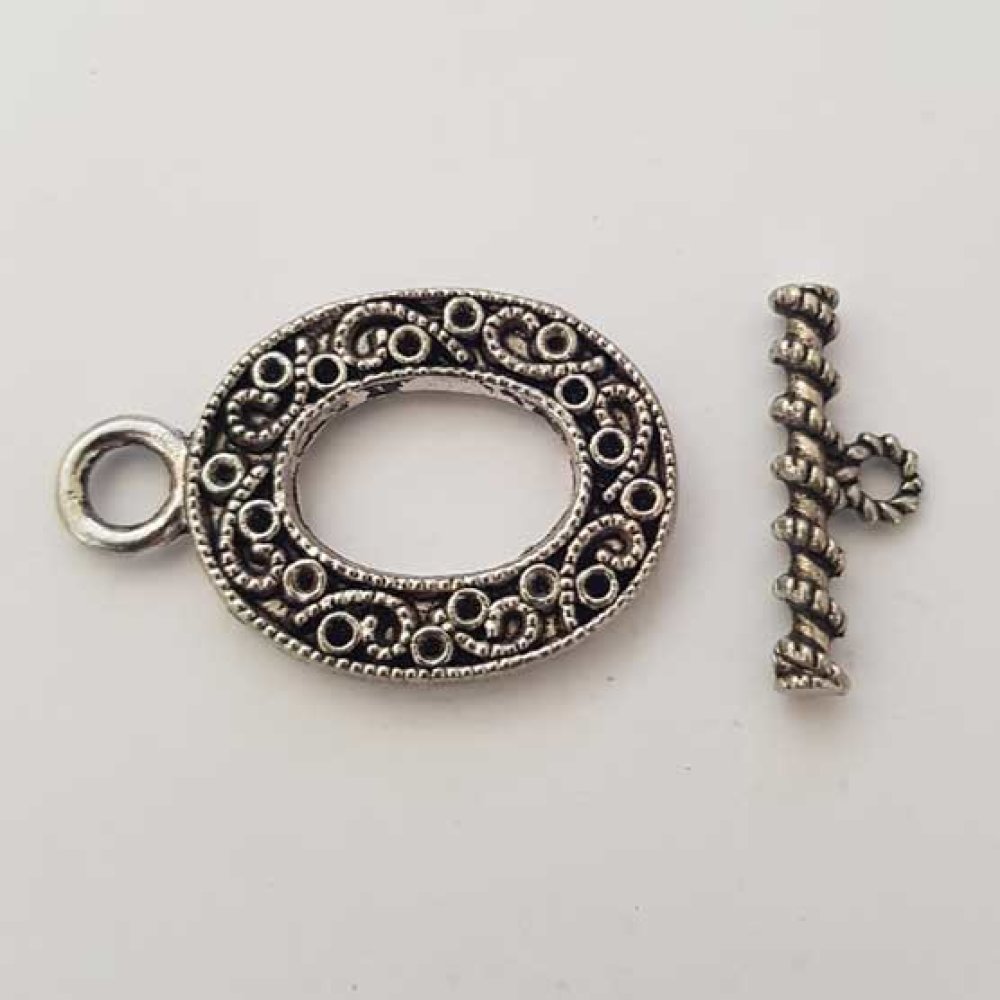 Knevelsluiting Rond Patroon N°25 Zilver